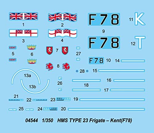 Trumpeter 04544 Modellbausatz HMS TYPE 23 Frigate - Kent (F78)