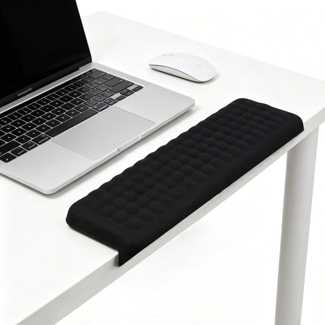 Handballenauflage Tastatur L-Form 2er Set, Memory-Schaum Handgelenk & Ellbogen Auflage mit Rutschsch