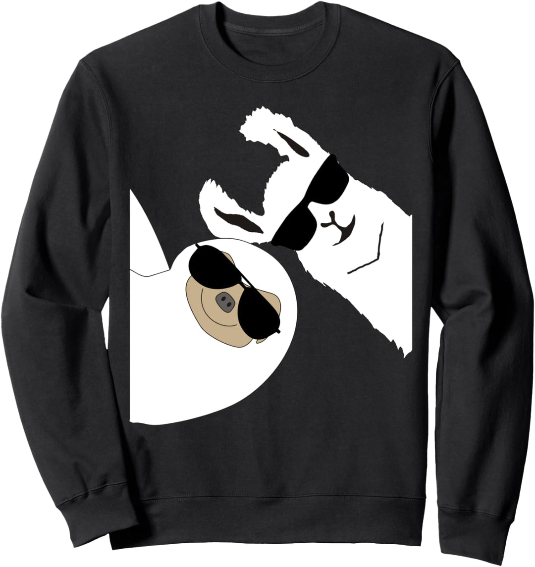 Lustiges Lama Alpaka Faultier Sloth Fun Sweatshirt