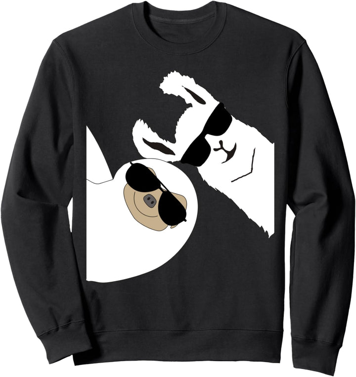 Lustiges Lama Alpaka Faultier Sloth Fun Sweatshirt