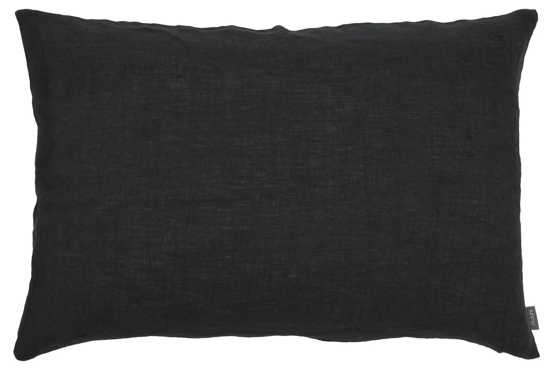 Södahl Linen Kissen, 50 x 50 cm, Schwarz 60 x 40 x 13 cm Black, 60 x 40 x 13 cm Black