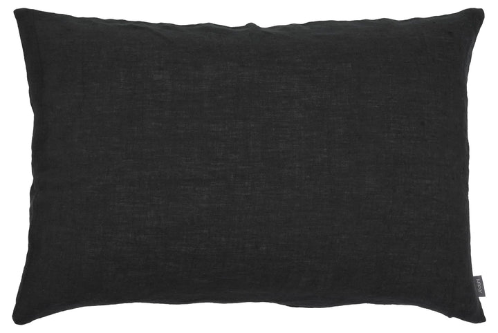 Södahl Linen Kissen, 50 x 50 cm, Schwarz 60 x 40 x 13 cm Black, 60 x 40 x 13 cm Black