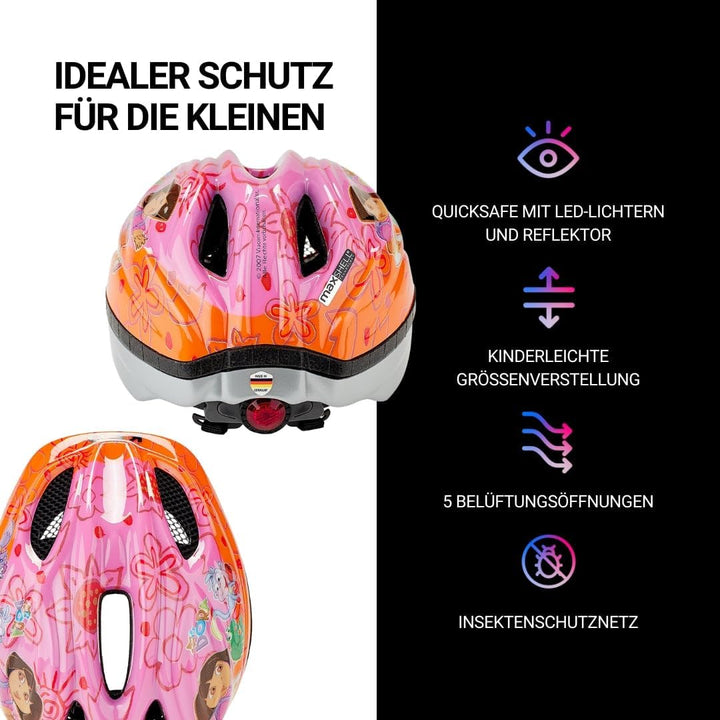 KED Meggy II Originals Dora Kinder Fahrrad Helm rosa/orange 2023 XS (44-49cm), XS (44-49cm)