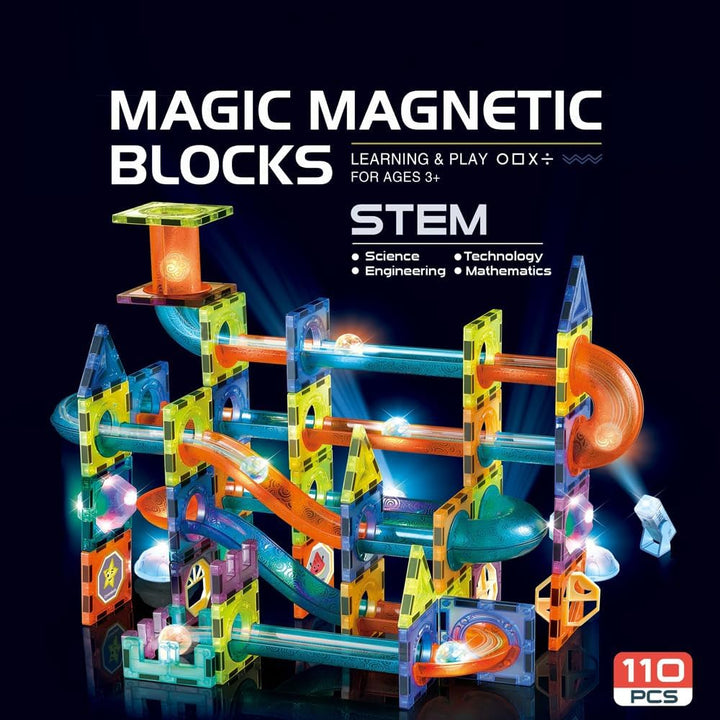 Kreativity Point Magnetische Bausteine für Kinder, 110 Stück