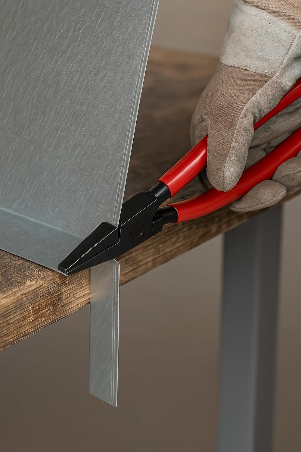 STUBAI FALZZANGE MEDIUM GERADE 20 mm | für feine Arbeiten in engen Bereichen | kurze Bauform 230 mm,