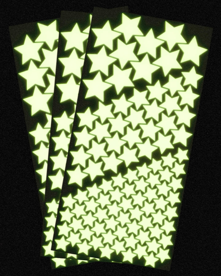 WANDfee Leuchtsterne gross ☆☆ 300 ☆ selbstklebende EXTRASTARK leuchtende Sterne Sternenhimmel Aufkle