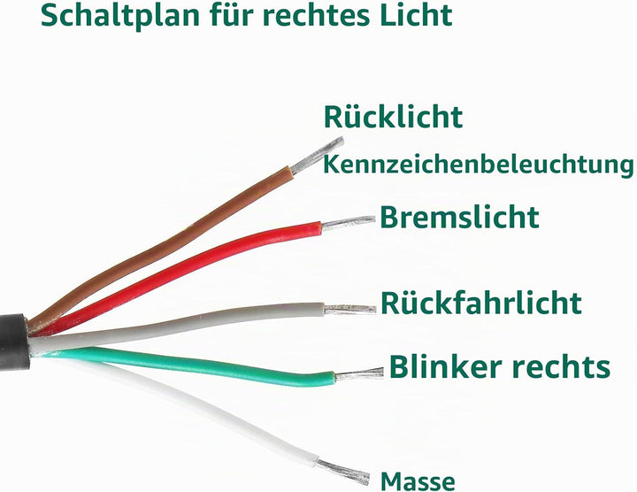DARKGUARD Rückleuchten Satz Anhänger 12v,mit E4 Prüfzeichen,7Funktion 2pcs Halogen Rücklicht Anhänge