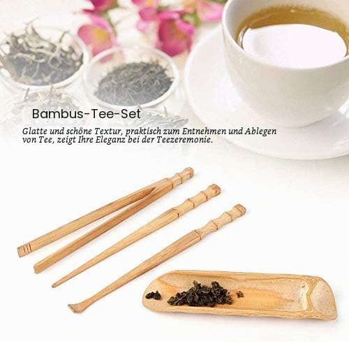 4 Stücke Natürliche Bambus Tee-Set Chinesische Klassische Teeservice Werkzeug Teezeremonie Zubehör K
