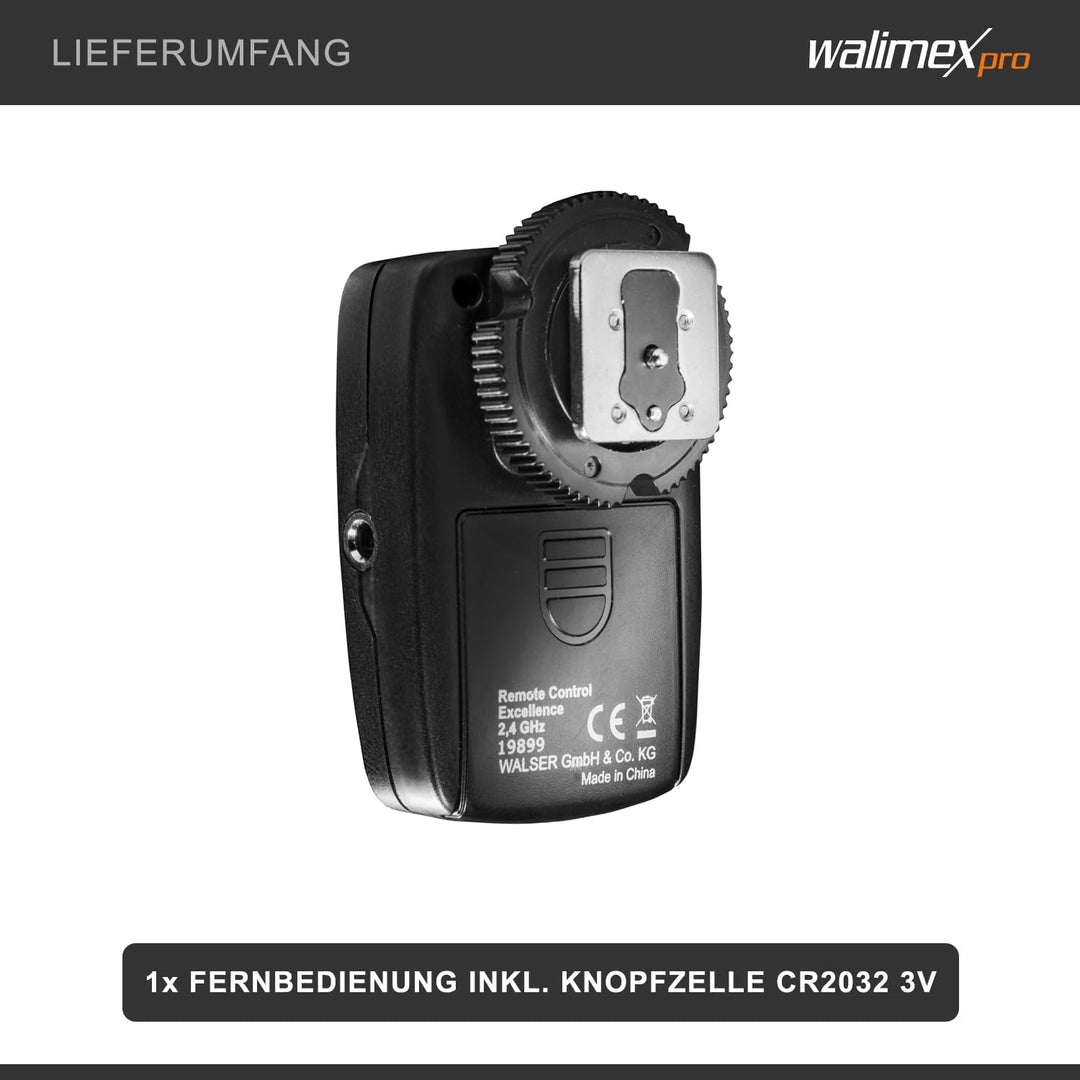 Walimex pro VE & VC & Newcomer Studioblitz Auslöser - Kabellose Fernsteuerung bis zu 30 m, 16 Kanäle
