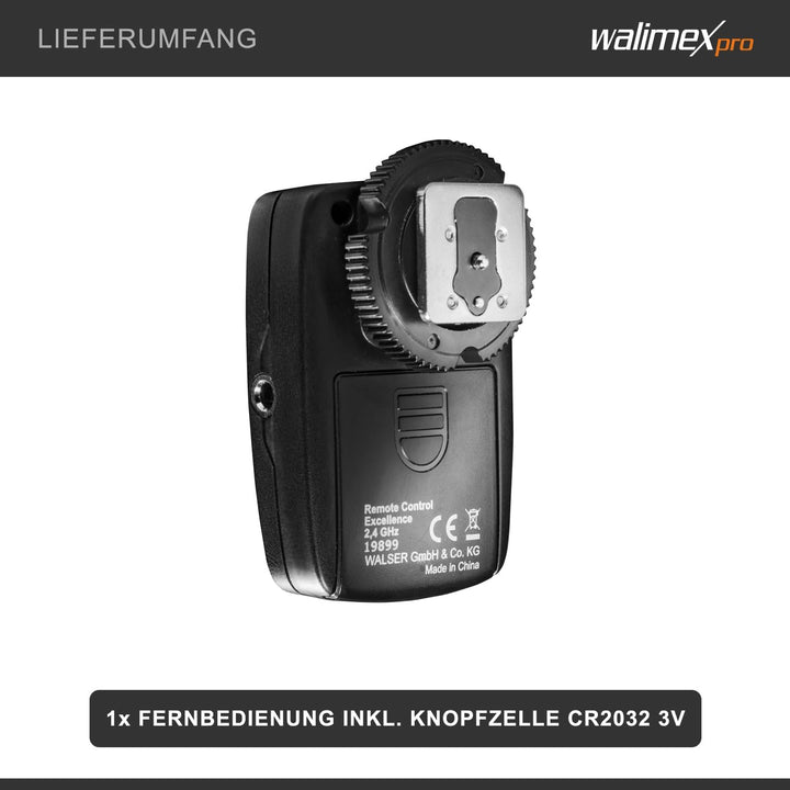 Walimex pro VE & VC & Newcomer Studioblitz Auslöser - Kabellose Fernsteuerung bis zu 30 m, 16 Kanäle