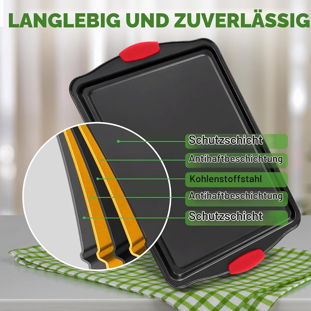 Nutrichef NCSBS10S hitzeroten Silikongriffen, ofenfest, Eisen, schwarz 10 Piece Set Schwarz, 10 Piec