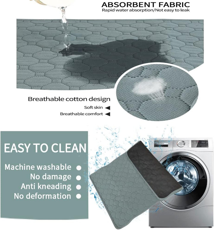 Waschbare Haustiermatte, rutschfeste, wiederverwendbare Pads, super saugfähige, wasserdichte Matte f