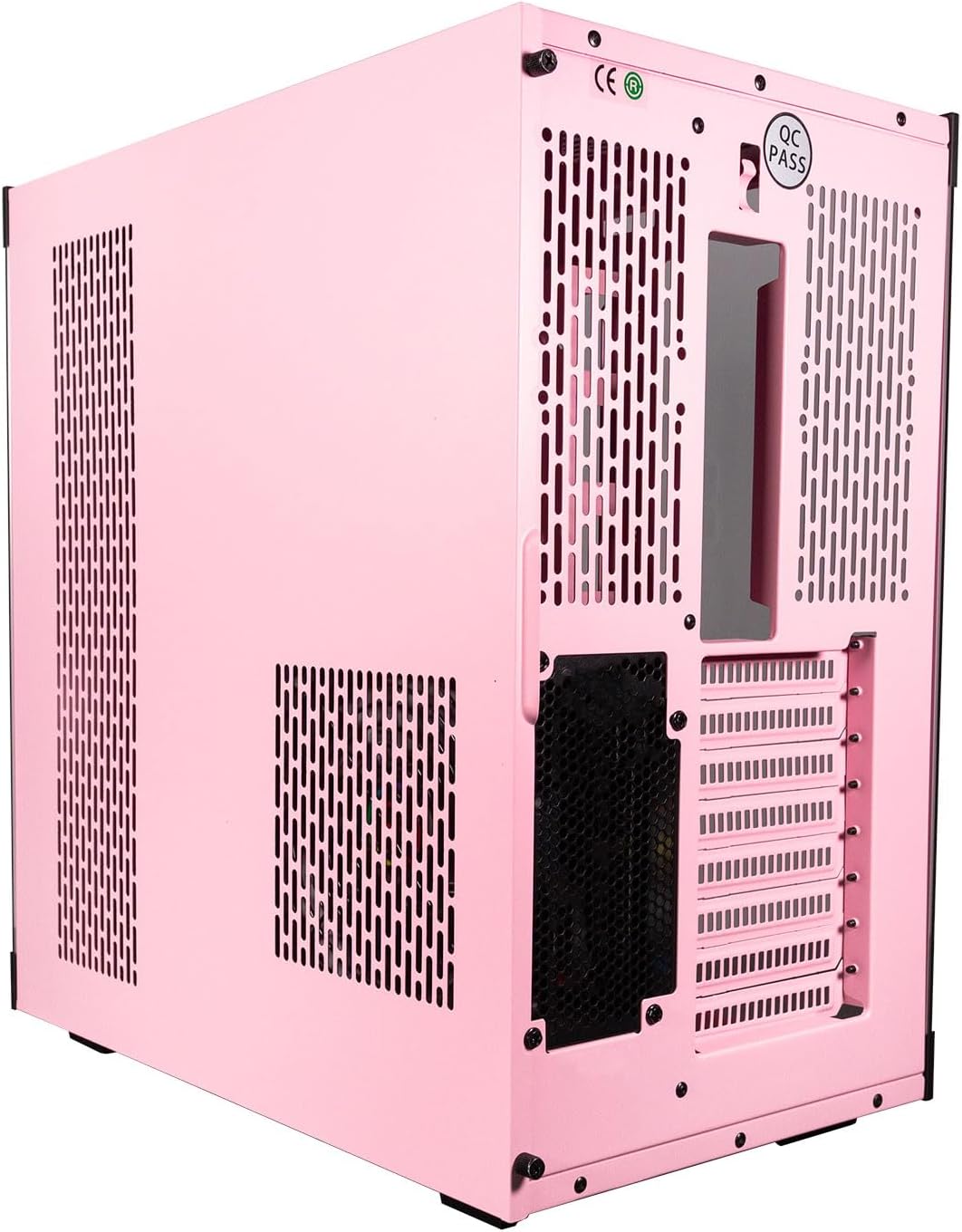 Talius Cronos Orchid Gaming-Gehäuse, Hartglas, RGB-Ventilatoren (erhältlich in DREI Farben) (Rosa) P