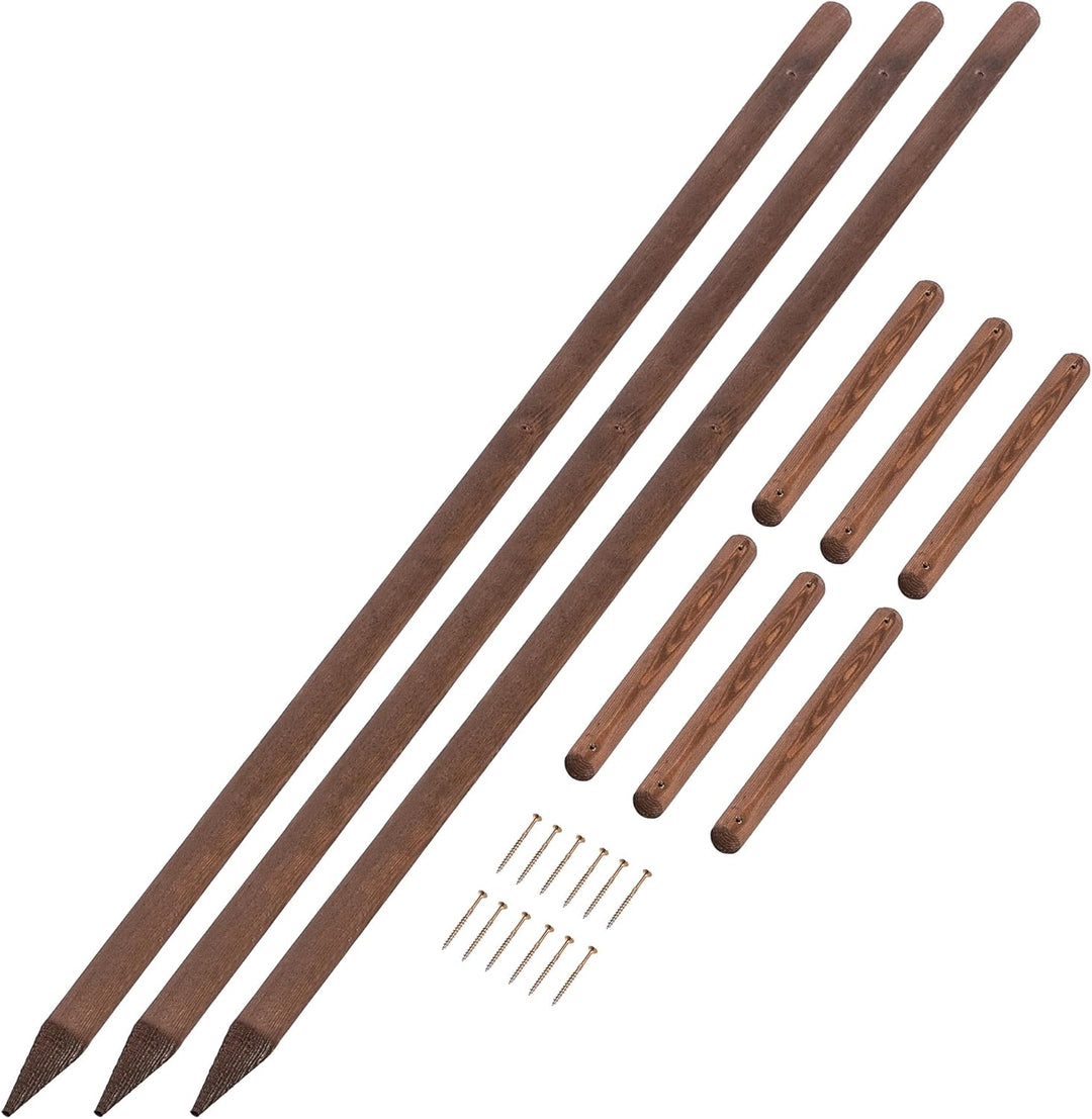 KADAX Baumstütze 130 cm aus robustem Holz, Baumpfahl zur sicheren Fixierung junger Bäume & Sträucher