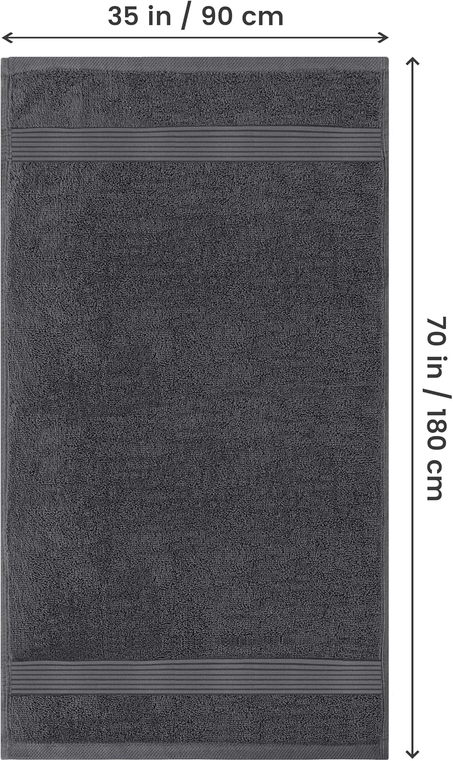 Utopia Towels - 2er Grosses Badetuch mit Aufhänger - 100% gekämmte ringgesponnene Baumwolle, sehr sa