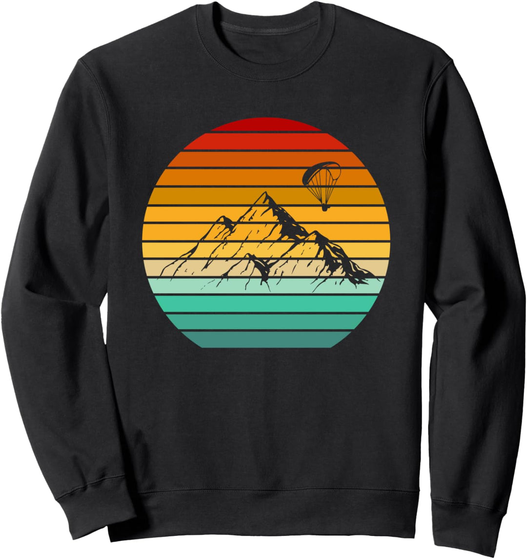 Paragleiter Berge Vintage T-Shirt Gleitschirm Berg Geschenk Sweatshirt