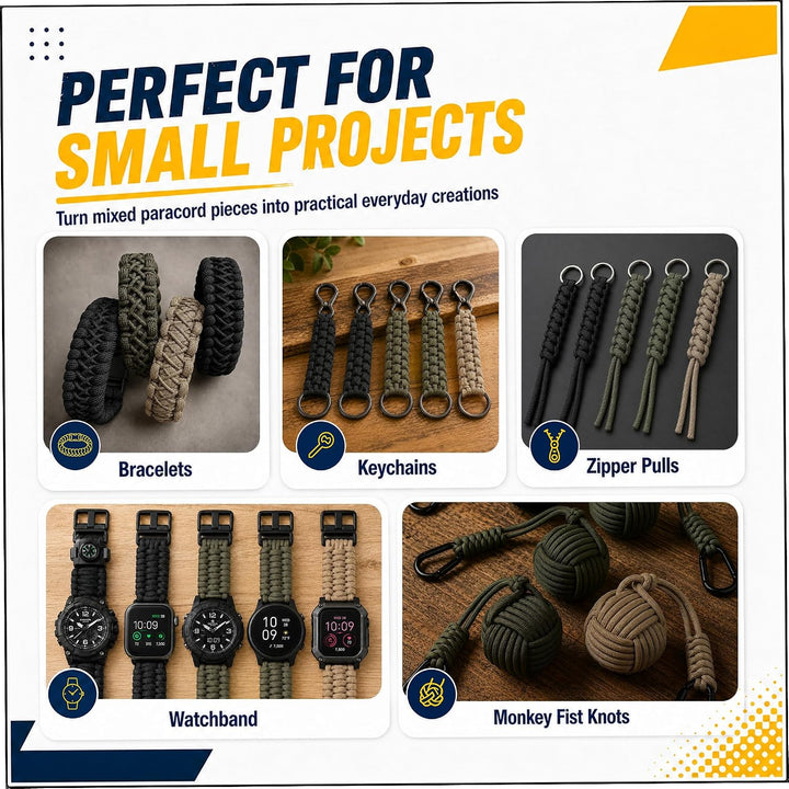 Paracord 4 mm, 20+ Militärfarben (15 m, 30 m, 50 m, 100 m, 300 m) | Ideal zum Basteln, Camping, Outd
