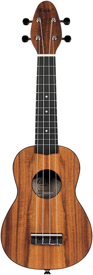 Ortega Guitars Sopran Ukulele natur - Keiki K3 - Starterkit inklusive Tuner, 5 Medium Plektren & Kor