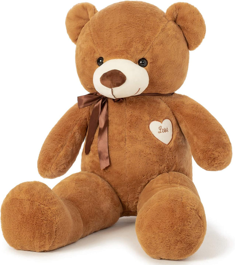 YunNasi Teddybär Gross Riesen Teddy Bär Plüschbär Kuschelbär 100cm/39 Inches Stofftier mit Bänder Ge