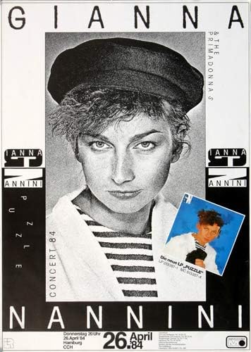 Gianna Nannini - Puzzle, Hamburg 1984 » Konzertplakat/Premium Poster | Live Konzert Veranstaltung |