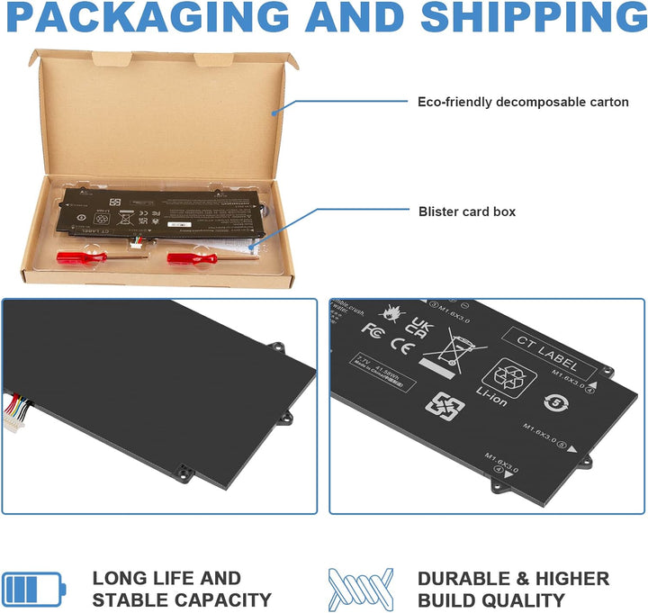 ASUNCEL 41,58 Wh 5130 mAh SE04XL Laptop Akku für HP Pro x2 612 G2 Tablet 860708-855 860724-2B1 86072