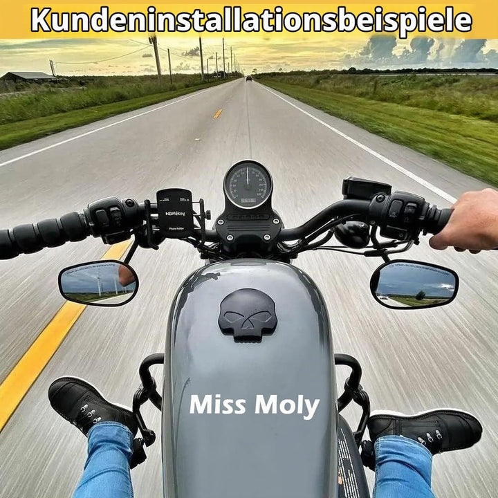 8mm Motorrad Seitenspiegel für Sportster 1200 XL883 Dyna Softail Road Glide(