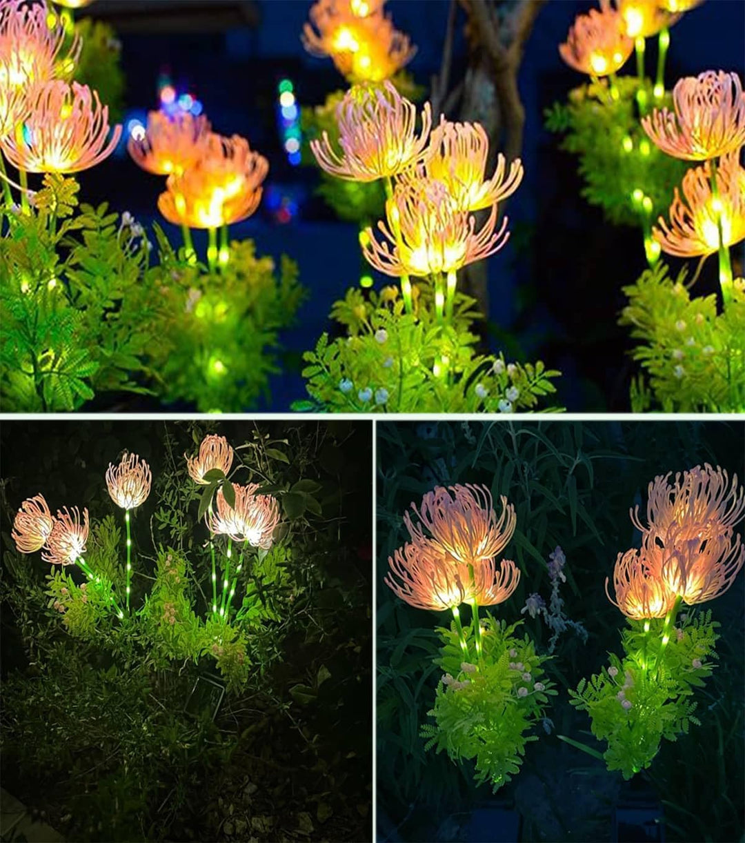 Gartendeko Solar Gartenleuchte Aussen, 2 Stück Solar Blumen für Aussen, Blume Solarlampen Wetterfest