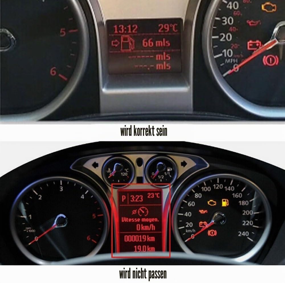 SPORTARC 1 x LCD-Display, LCD-Display für Ford Focus C-Max Galaxy Kuga Instrumente Cluster Armaturen