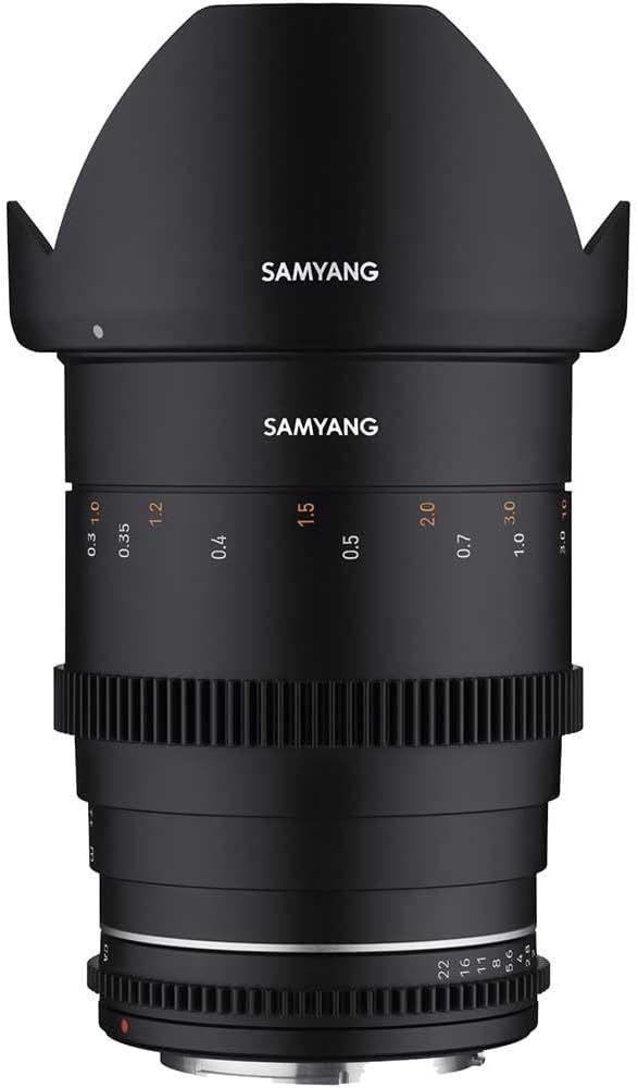 Samyang 23010 MF 35mm T1,5 VDSLR MK2 MFT – lichtstarkes T1,5 Weitwinkel Cine- und Video Objektiv für