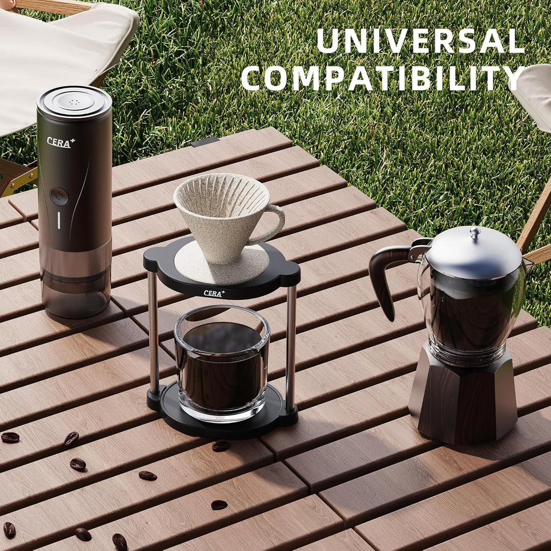CERA+ Kaffeeständer mit schwerer Basis,tragbar für Espresso&Pour Over,Rutschfester klappbarer Drippe