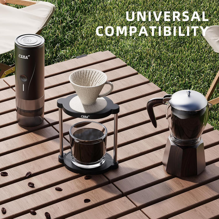 CERA+ Kaffeeständer mit schwerer Basis,tragbar für Espresso&Pour Over,Rutschfester klappbarer Drippe