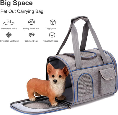 PETCUTE Transportbox für Hunde und Katzen,Katzenrucksack Hunderucksack,Atmungsaktiv Haustier Rucksac