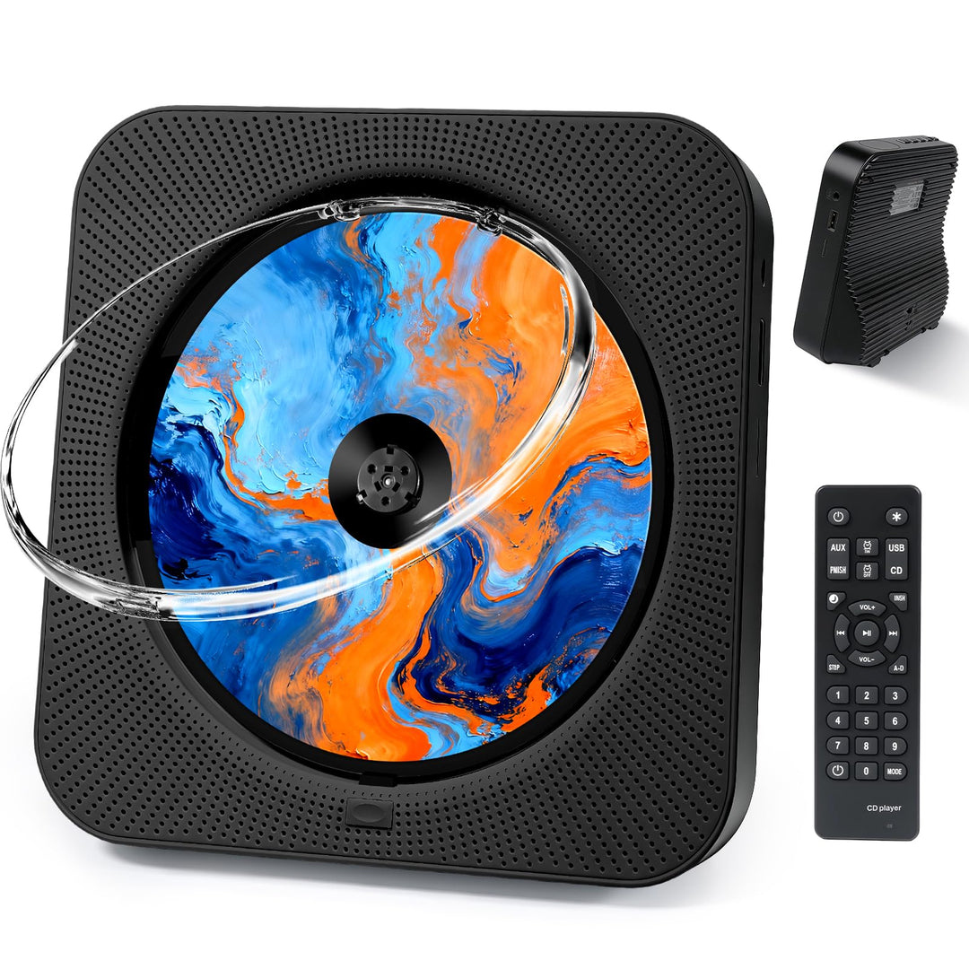 CD Player Tragbar mit Bluetooth 5.1, Liphier CD-Player Musik Heim-Desktop, CD Spieler Kinder mit HiF