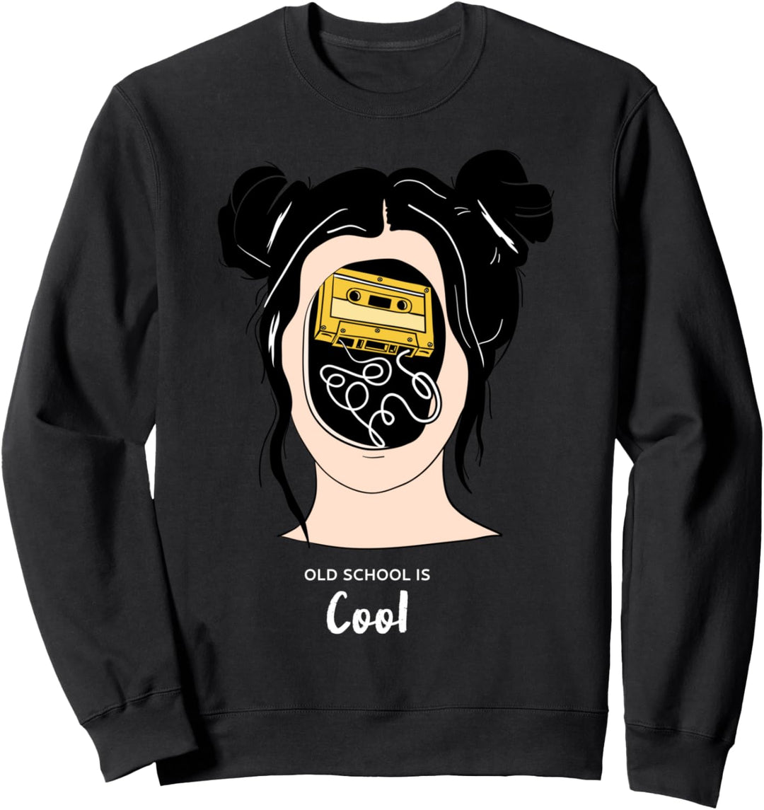 Musik Komisch Jahrgang Retro Alt Schule Cool Sweatshirt