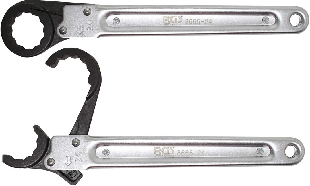 BGS 8665-24 | Leitungs-Ratschenschlüssel | 24 mm Schlüsselweite: 24 mm, Schlüsselweite: 24 mm