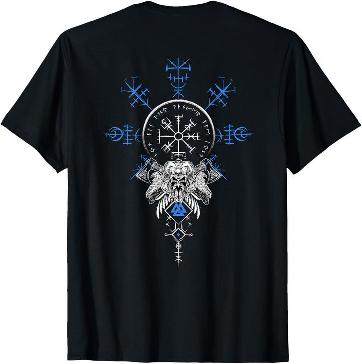 Herren Klassisches Keltischer Vikinger Vegvisir Kompass Wikinger T-Shirt