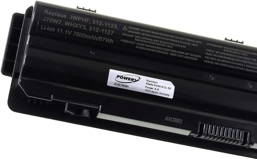 Akku für Dell Typ 312-1127 7800mAh, 11,1V, Li-Ion