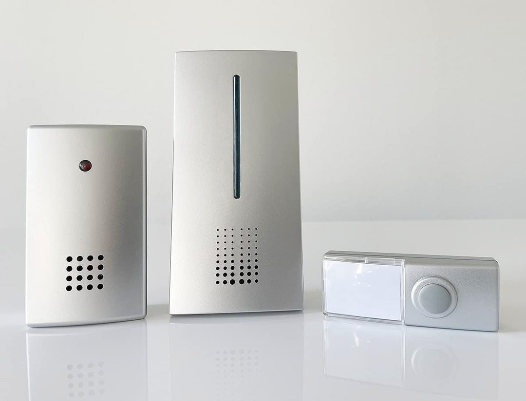 Heidemann Funkgong Set HX Duo (2 Empfänger, 1 Sender, weiss, max. Reichweite 100 m, optisches Rufsig