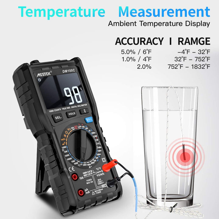 Digital Multimeter Spannungsprüfer AC DC Strommessgerät Stromzähler MESTEK Auto/Manueller Bereich Tr