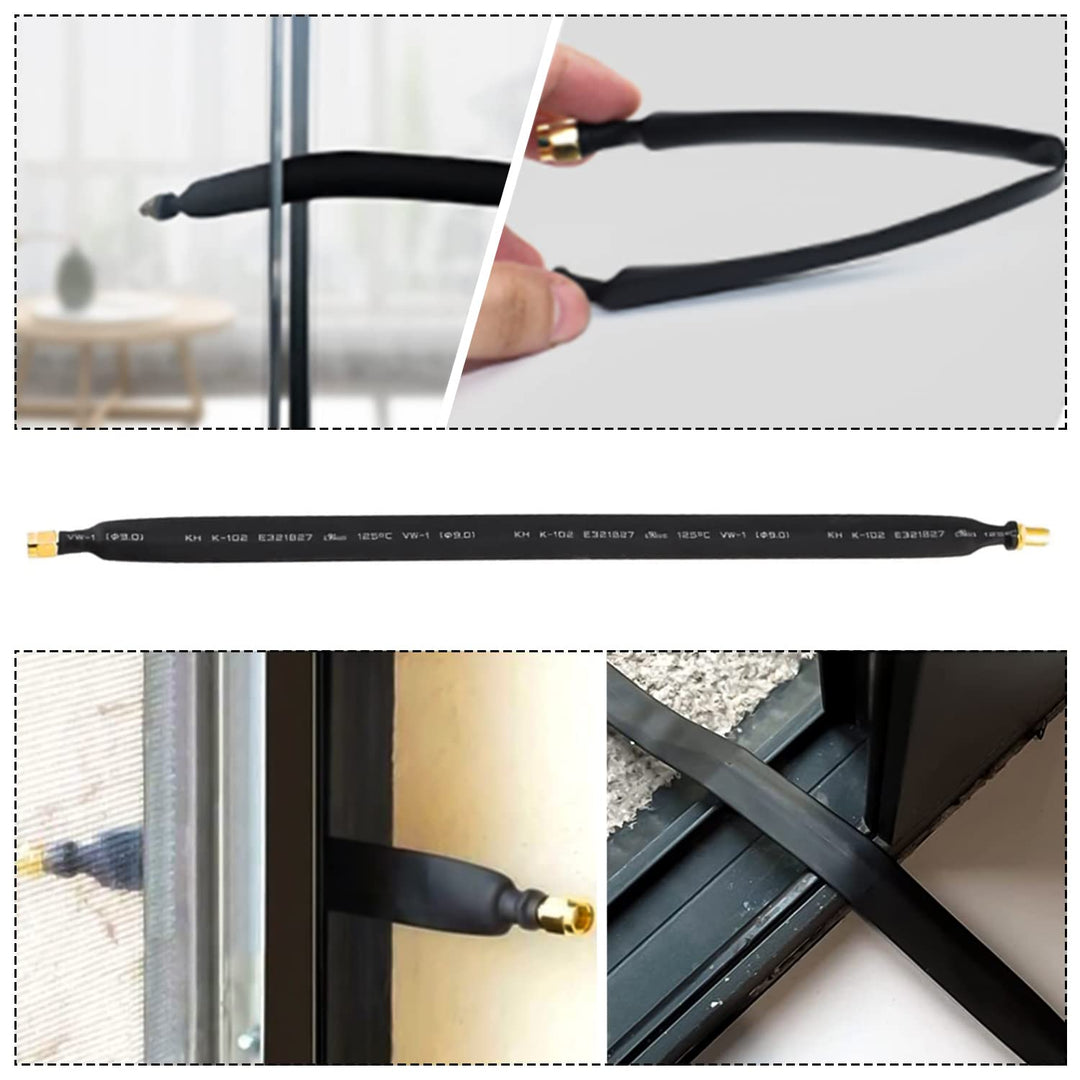 GIAK Helium Gainer Miner Antenne Nelawya LoRa Flachkab Stecker auf RP-SMA Fenster-und Türdurchführun