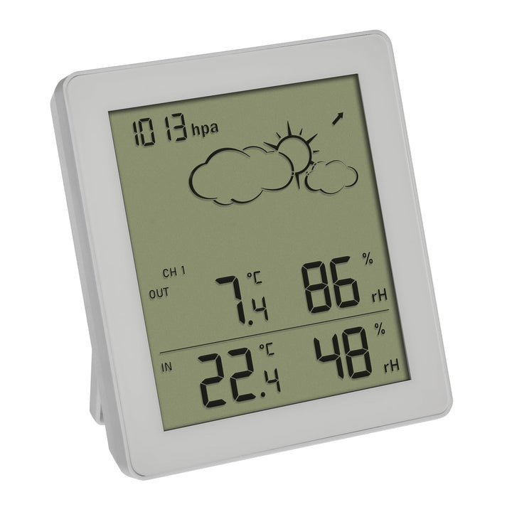 TFA Dostmann Wetterstation Funk Clear, 35.1168.02, mit Aussensensor, Temperatur und Luftfeuchtigkeit