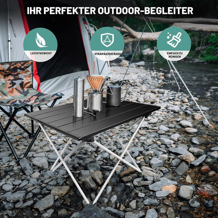 Aluminium Camping Tisch Klappbar Tisch, Wasserdicht, Rostfest, Korrosionsschutz, für Picknick Garten