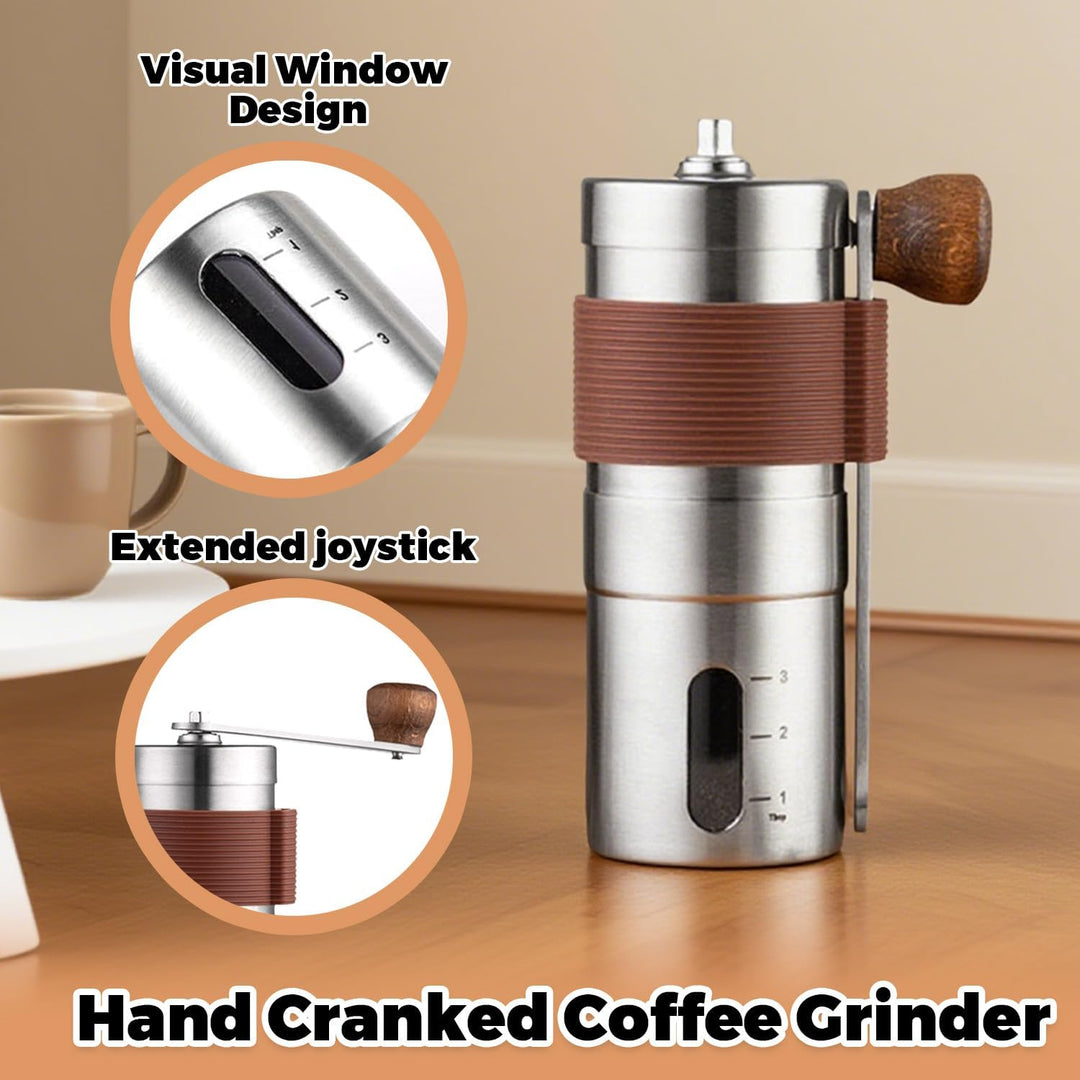 Manuelle Mini-Kaffeemühle, Keramik-Grat, Mini-Hand-Kaffeebohnenmühle mit 20 g Kapazität, verstellbar