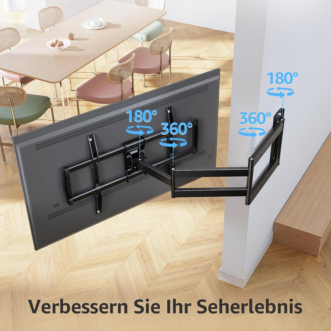 MOUNTUP 962mm Langarm TV Wandhalterung für 42–75 Zoll bis zu 45kg, Schwenkbare Neigbare Wandhalterun