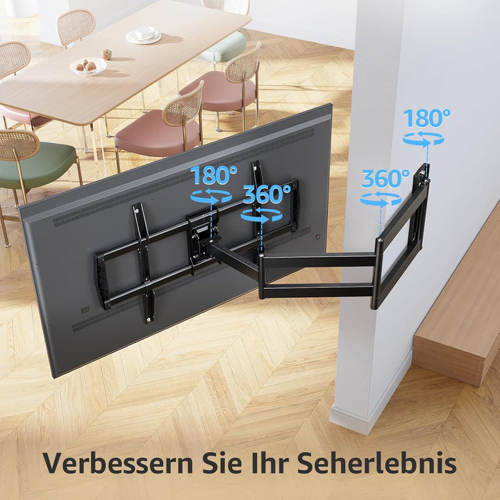 MOUNTUP 962mm Langarm TV Wandhalterung für 42–75 Zoll bis zu 45kg, Schwenkbare Neigbare Wandhalterun