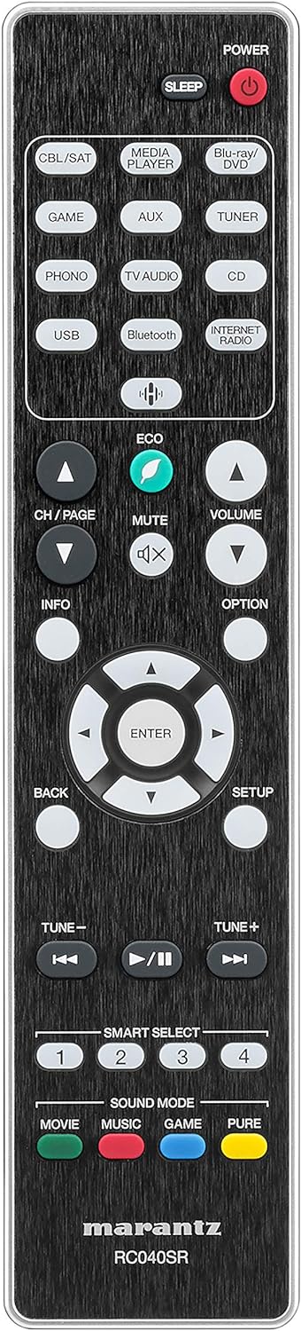 Marantz NR1510 5.2-Kanal AV-Receiver, HiFi Verstärker, HEOS Multiroom, Musikstreaming, AirPlay 2, Bl