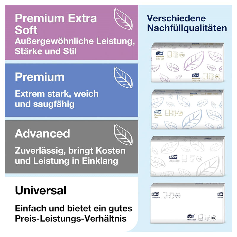 Tork Xpress Mini Spender für Multifold Papierhandtücher 552108, Elevation Design - Kompakter H2 Hand