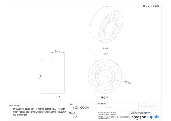 SKF Pendelkugellager 2305 ETN9