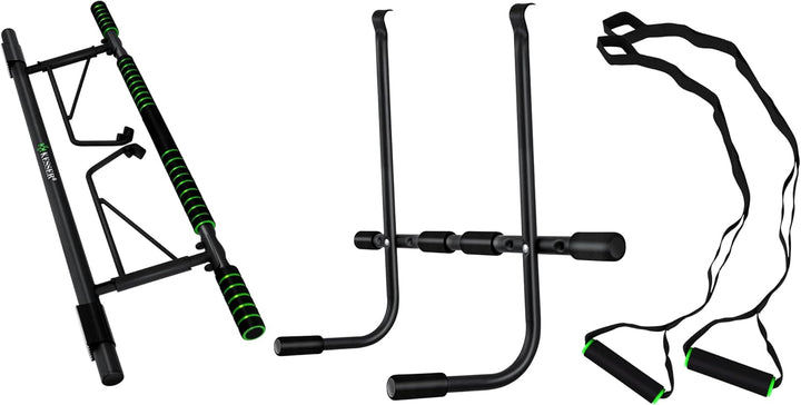 KESSER® 4in1 Premium Klimmzugstange inkl. DIP-Station & Power Ropes, klappbare Türreck, sichere Türr