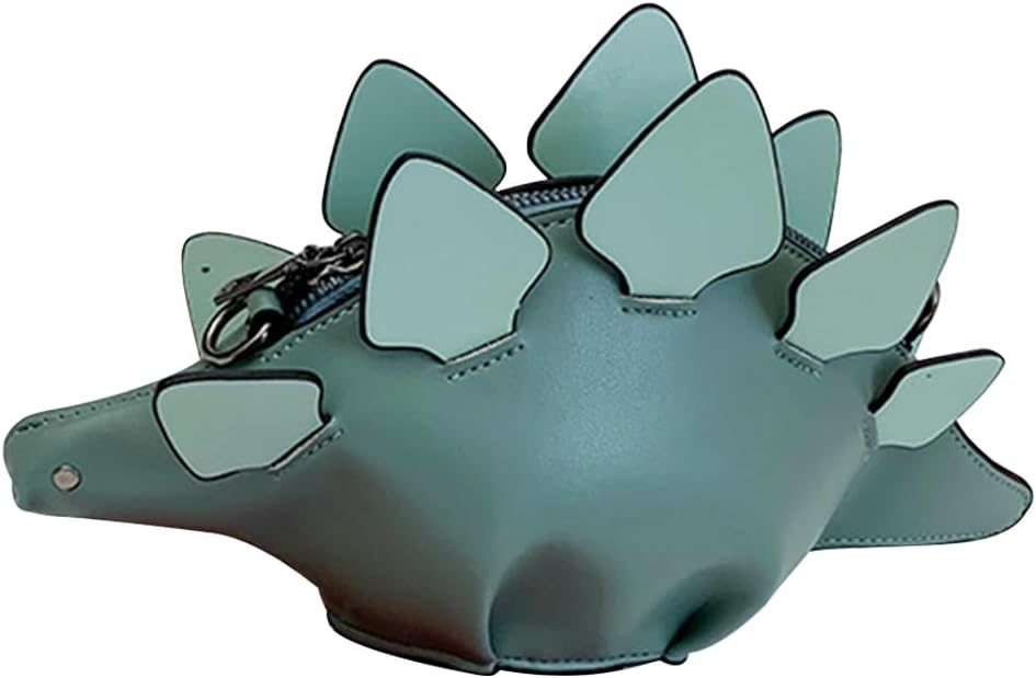 PORRASSO Mädchen Umhängetasche Damen Kreative Schultertasche Süsse Dinosaurier Geformte Handtasche V